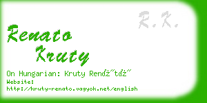 renato kruty business card